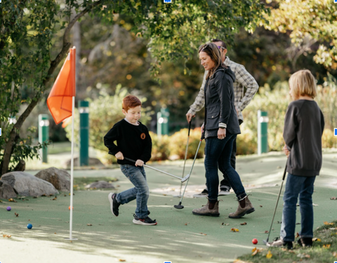 18 holes of mini golf