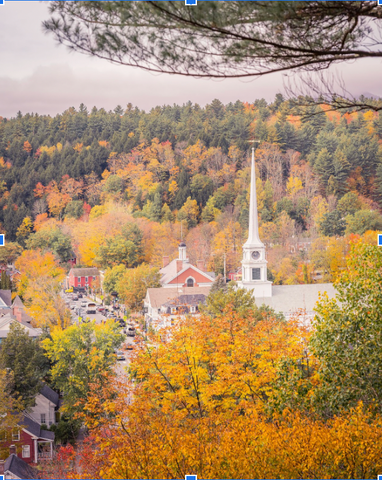 Main street aerial of church